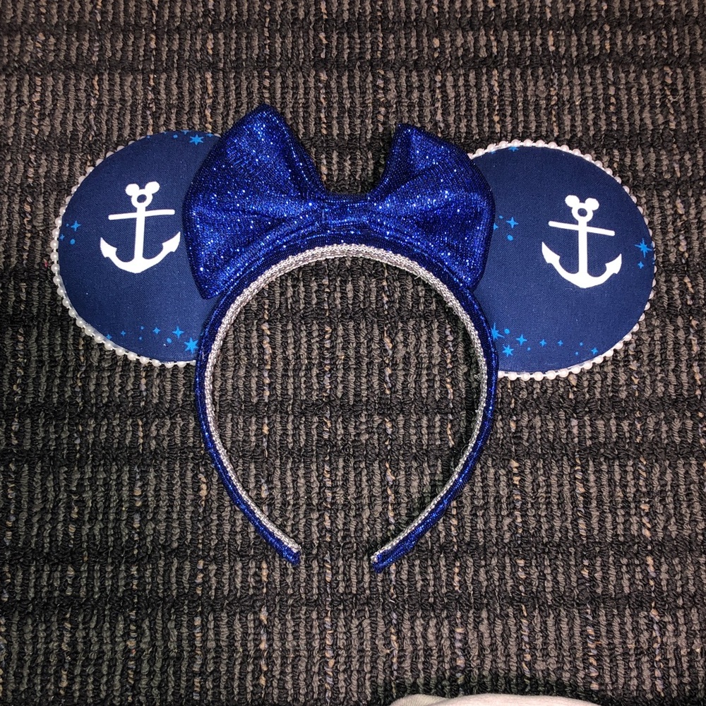 💙 Handmade Anchor Minnie Mouse Ears Headband